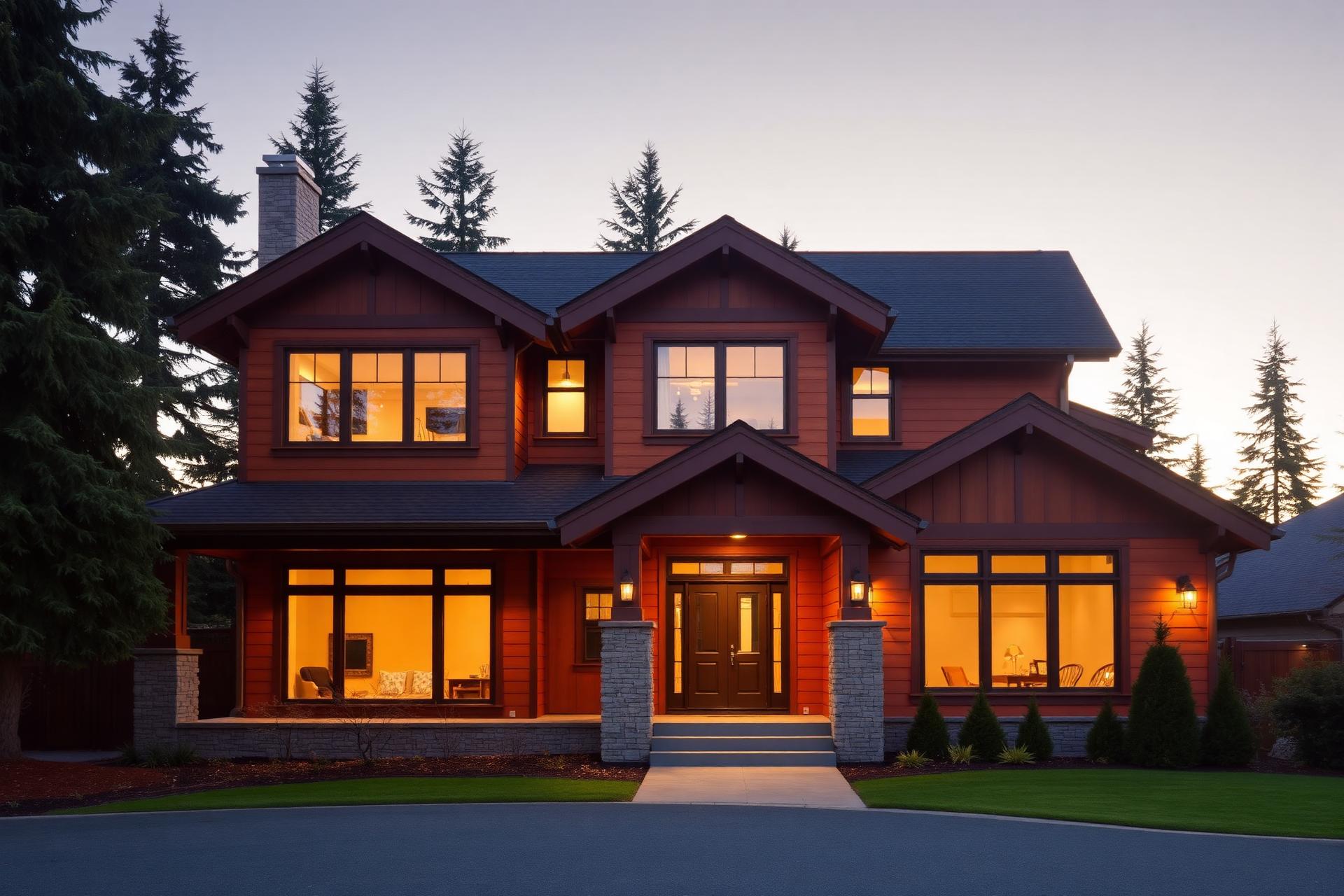 Beautiful Pacific Northwest craftsman home built by DM Builders